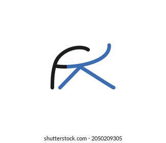 Creative FK Letters Vector Icon Logo