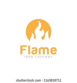 Creative Flame Concept Logo Design Template