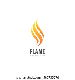 Creative Flame Concept Logo Design Template