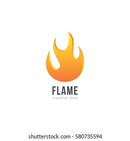 Creative Flame Concept Logo Design Template