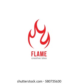 Creative Flame Concept Logo Design Template