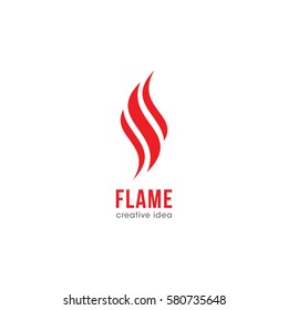 Creative Flame Concept Logo Design Template