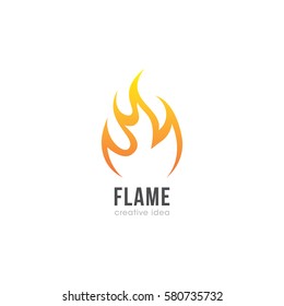 Creative Flame Concept Logo Design Template
