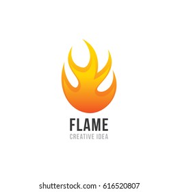 Creative Flame Concept Logo Design Template