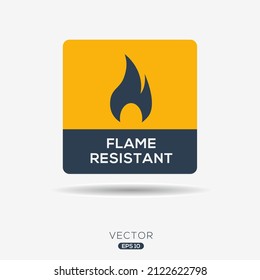 Creative (Flame resistant) Icon ,Vector sign.