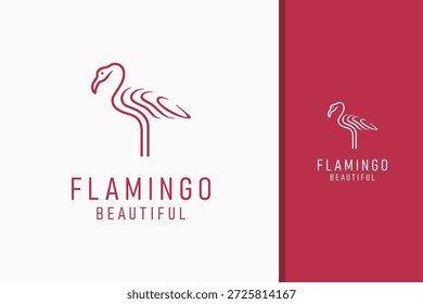 Kreatives flamingo logo symbol symbol design