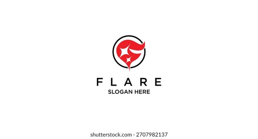 Diseño creativo del logotipo del destello con el Vector premium moderno del concepto