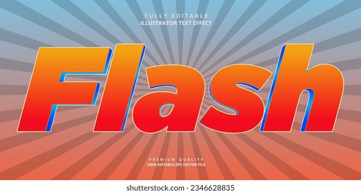 Creative flash editable text effect style vector