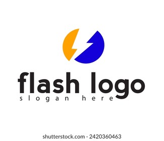 creative flash logo design template