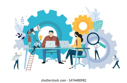 Creative flat design business concept 
