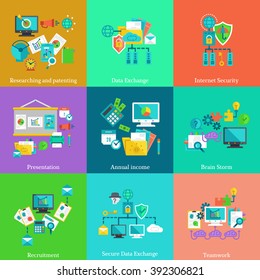 Creative flat design concepts for web banners, web sites, infographics.