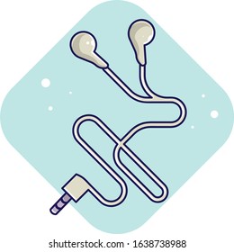 creative flat design earphone for travelling with modern clean elegant style.
