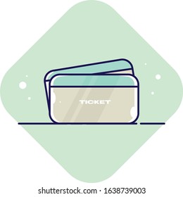 creative flat design ticket for travelling with modern clean elegant style.
