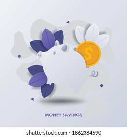 Diseño plano creativo "Ahorro de dinero". Ilustración vectorial para banner de sitio web, materiales de marketing, presentación comercial, publicidad en línea
