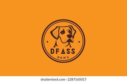creative flat dogs logo design vector illustration 