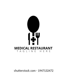 Restaurante médico plano creativo Plantilla de diseño de logotipos