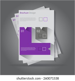 Creative flat UI brochure / flyer design, eps10 Vector.