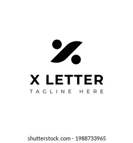 Creative flat X Letter Logo design template
