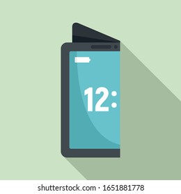 Creative flexible display icon. Flat illustration of creative flexible display vector icon for web design