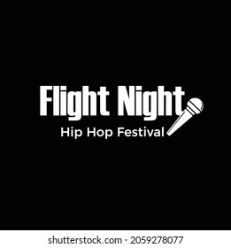 creative flight night logo design vector template