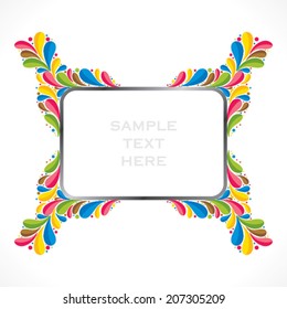 creative flora label or sticker design concept vector