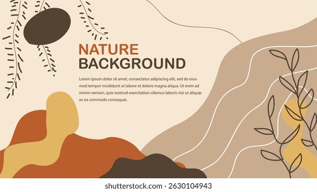 Creative floral background design template with simple and attractive doodle design