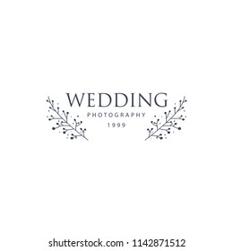 Creative Floral Concept Logo Template, Wedding Photography  