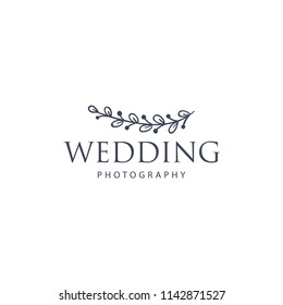 Creative Floral Concept Logo Template, Wedding Photography  
