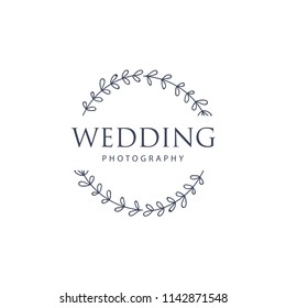 Creative Floral Concept Logo Template, Wedding Photography  