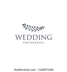 Creative Floral Concept Logo Template, Wedding Photography  
