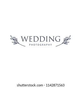 Creative Floral Concept Logo Template, Wedding Photography  