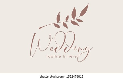 Creative Floral Concept Logo Template, Wedding Photography