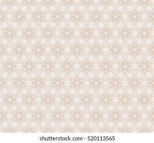 creative floral geometric pattern. seamless vector illustration. beige color