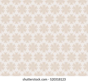 creative floral geometric pattern. seamless vector illustration. beige color