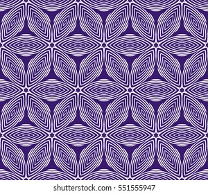 creative floral geometric pattern. seamless vector illustration. purple and white color