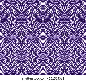 creative floral geometric pattern. seamless vector illustration. purple and white color