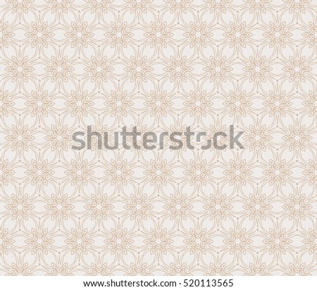 creative floral geometric pattern. seamless vector illustration. beige color