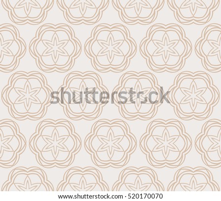 creative floral geometric pattern. seamless vector illustration. beige color