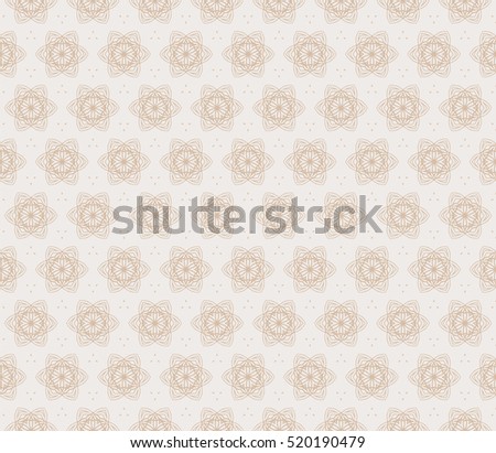 creative floral geometric pattern. seamless vector illustration. beige color