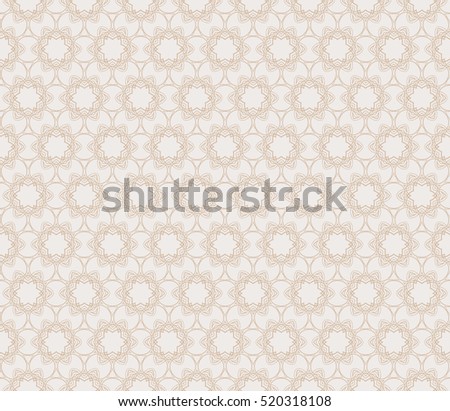 creative floral geometric pattern. seamless vector illustration. beige color