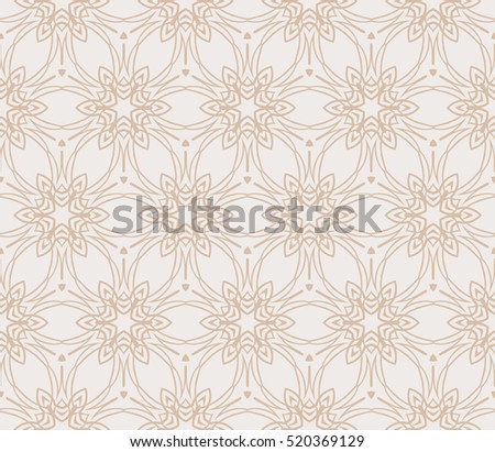creative floral geometric pattern. seamless vector illustration. beige color