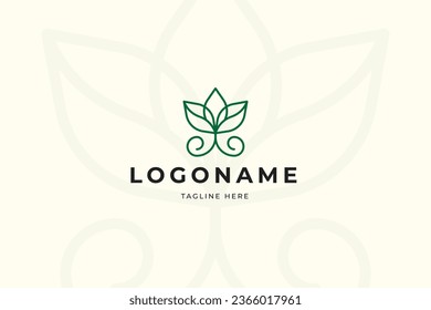 Creative Floral Hotel Logo inspiration design template