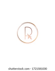 Creative floral letter R logo template, Vector logo for business and company identity 