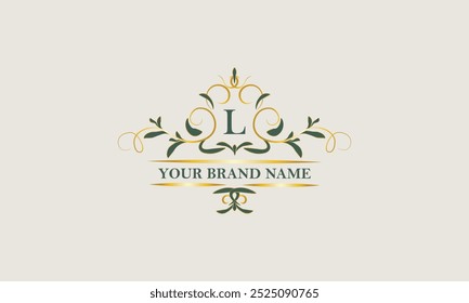 Design de logotipo floral criativo com letra inicial L. Beleza vetor monograma, modelo para qualquer empresa, casamento, moda, joias, boutique.