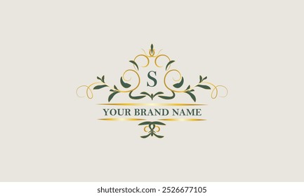 Diseño de logotipo floral creativo con la letra inicial S. Vector de belleza monograma, Plantilla para cualquier empresa, boda, moda, joyería, boutique.