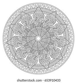 Creative Floral Mandala Design, Rounded dekorative Elemente mit orientalischem Muster.