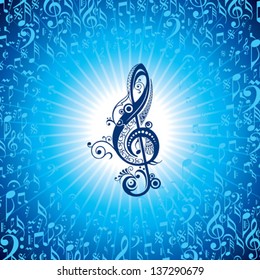 creative floral music icon