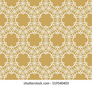 creative floral ornament. seamless geometry pattern. vector illustration. beige color