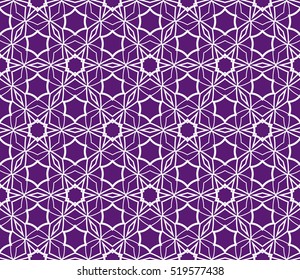 creative floral ornament. seamless geometry pattern. vector illustration. purple color