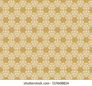 creative floral ornament. seamless geometry pattern. vector illustration. beige color